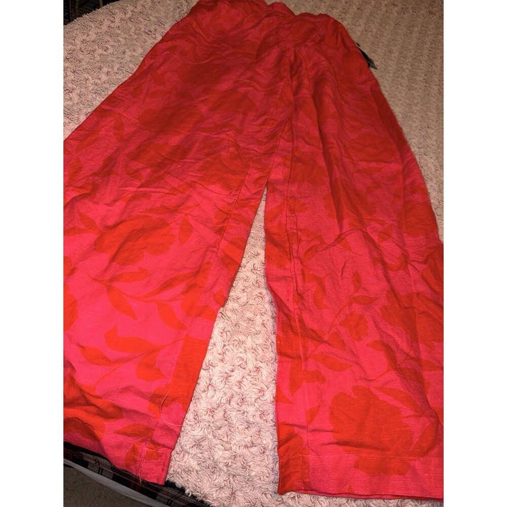 Kate Spade X Target Womens Pants Small Classic Rose High-Rise Linen Blend NWT